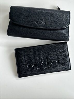 Coach Wallet And Check Book Black